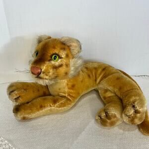 STEIFF ANTIQUE LION CUB VINTAGE 9" STUFFED ANIMAL DOLL FIGURE TOY